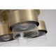 Searchlight-82345-3AB - Royal - Antique Brass 3 Light Semi Flush with Clear Ribbed Glass
