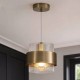 Searchlight-82431-1AB - Royal - Antique Brass Pendant with Clear Ribbed Glass