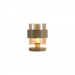 Royal - Sand Table Lamp with Amber Ribbed Glass