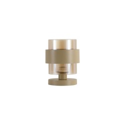 Royal - Sand Table Lamp with Amber Ribbed Glass