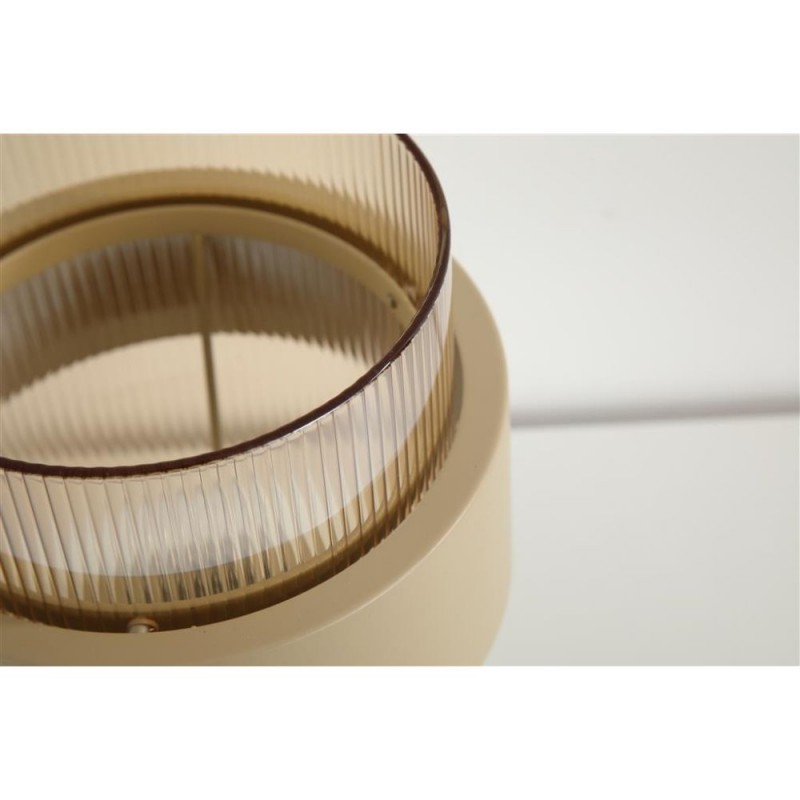 Searchlight-82437-1SA - Royal - Sand Table Lamp with Amber Ribbed Glass