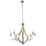 Lodge - Satin Silver 8 Light Centre Fitting