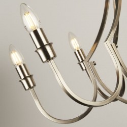 Lodge - Satin Silver 8 Light Centre Fitting Lodge - Satin Silver 8 Light Centre Fitting