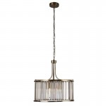 Victoria - Antique Brass 5 Light Pendant with Crystal Victoria - Antique Brass 5 Light Pendant with Crystal