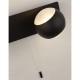 Searchlight-83201-3BK - Flare - Matt Black & Opal Up&Down 3 Light Wall Lamp