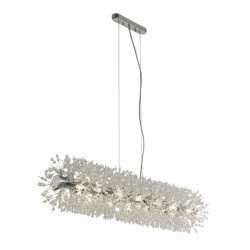 Sunburst - Chrome 16 Light over Island Fitting with Crystal Sunburst - Chrome 16 Light over Island Fitting with Crystal