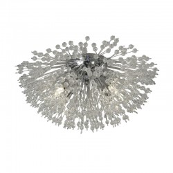 Sunburst - Chrome 4 Light Flush with Crystal Sunburst - Chrome 4 Light Flush with Crystal