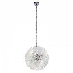 Sunburst - Chrome 7 Light Pendant with Crystal Sunburst - Chrome 7 Light Pendant with Crystal
