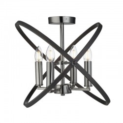 Hoopla - Pewter 4 Light Ceiling Lamp