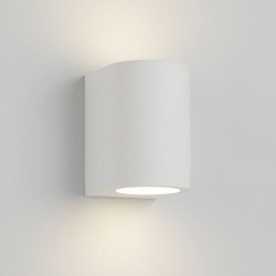 Plaster - Gypsum White Cylinder Wall Lamp