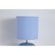 Searchlight-85474AZ - Fete - Blue Glass Table Lamp with Blue Linen Shade