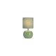 Searchlight-85474GR - Fete - Green Glass Table Lamp with Green Linen Shade