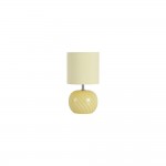 Fete - Yellow Glass Table Lamp with Yellow Linen Shade