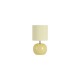 Searchlight-85474YL - Fete - Yellow Glass Table Lamp with Yellow Linen Shade