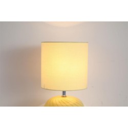 Fete - Yellow Glass Table Lamp with Yellow Linen Shade