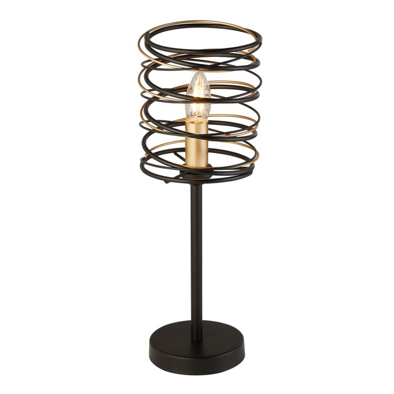 Table & Floor Lamp - Spring - Black & Gold Table Lamp Searchlight-85581-1BGO - Spring - Black & Gold Table Lamp