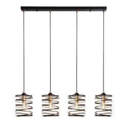 Spring - Black & Gold 4 Light over Island Fitting Spring - Black & Gold 4 Light over Island Fitting