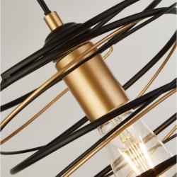 Spring - Black & Gold 4 Light over Island Fitting Spring - Black & Gold 4 Light over Island Fitting