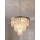 Searchlight-86275-6GO - Formalux - Painted Gold 6 Light Chandelier with White Glass
