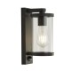 Searchlight-8631BK - Bakerloo - Clear Glass & Black PIR Wall Lamp