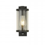 Bakerloo - Clear Glass & Black PIR Wall Lamp Bakerloo - Clear Glass & Black PIR Wall Lamp