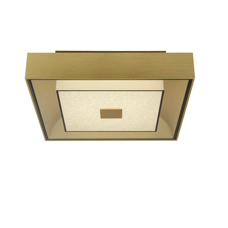 Searchlight-8674GO - Rhea - LED Crystal Sand & Gold Flush