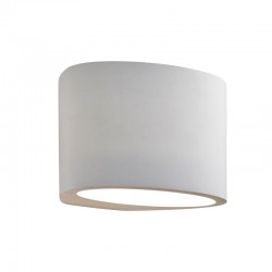 Plaster - Gypsum White Oval Wall Lamp Plaster - Gypsum White Oval Wall Lamp