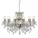 Paris - Crystal & Antique Brass 12 Light Chandelier Paris - Crystal & Antique Brass 12 Light Chandelier