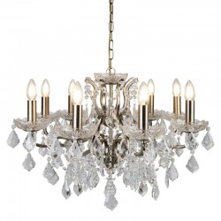 Paris - Crystal & Antique Brass 8 Light Chandelier Paris - Crystal & Antique Brass 8 Light Chandelier