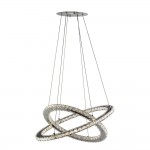 Clover - Chrome 2 Light LED Pendant with Crystal