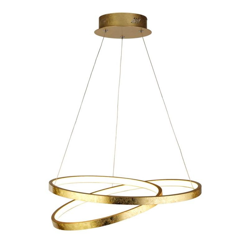 Searchlight-8761GO - Float - LED Gold Leaf 2 Light Pendant