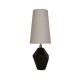 Searchlight-88250BK - Apex - Black Marbleised Resin Table Lamp with White Shade