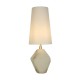 Searchlight-88250WH - Apex - White Marbleised Resin Table Lamp with White Shade