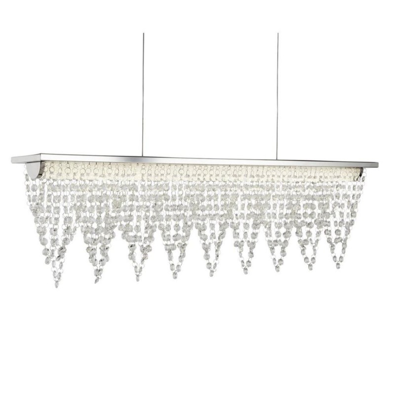 Searchlight-8857CC - Drape - Chrome LED over Island Fitting with Crystal