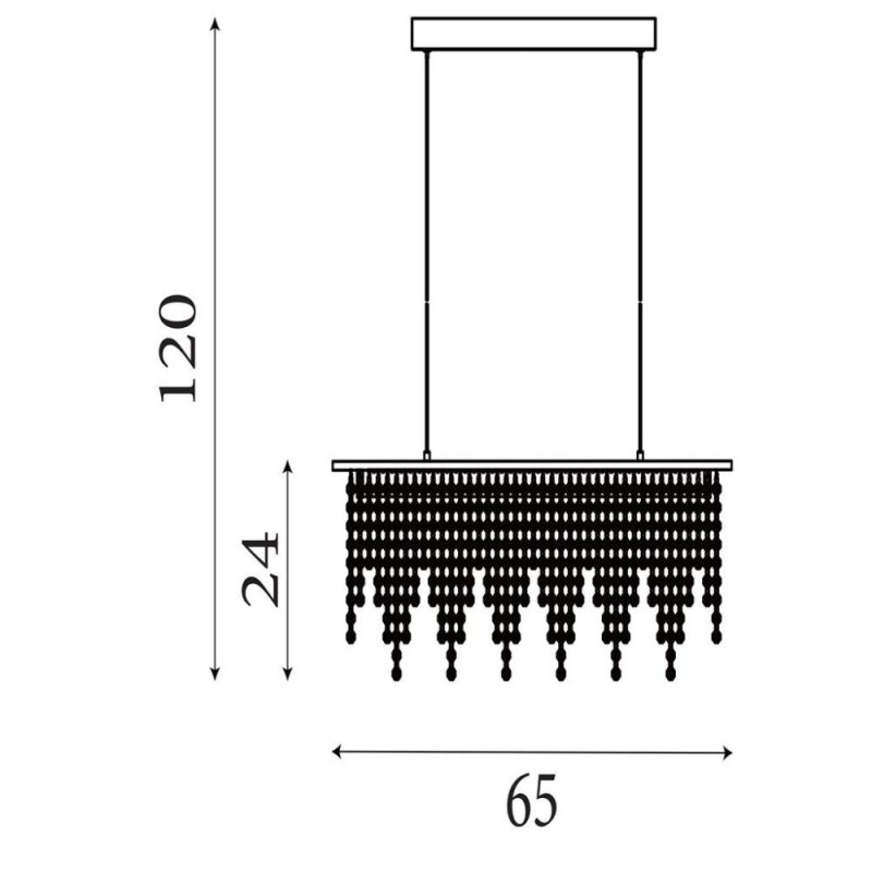 Searchlight-8857CC - Drape - Chrome LED over Island Fitting with Crystal