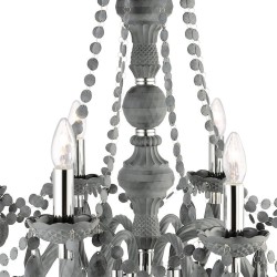 Marie Therese - Grey Acrylic 8 Light Chandelier