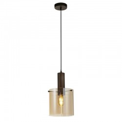 Sweden - Matt Brown Pendant with Amber Glass Sweden - Matt Brown Pendant with Amber Glass