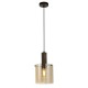 Searchlight-88910-1MO - Sweden - Matt Brown Pendant with Amber Glass