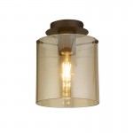 Sweden - Matt Brown Flush with Amber Glass Sweden - Matt Brown Flush with Amber Glass