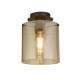 Searchlight-88911-1MO - Sweden - Matt Brown Flush with Amber Glass