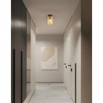 Sweden - Matt Brown Flush with Amber Glass Sweden - Matt Brown Flush with Amber Glass