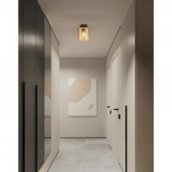 Sweden - Matt Brown Flush with Amber Glass Sweden - Matt Brown Flush with Amber Glass