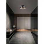 Sweden - Matt Black 3 Light Flush with Smoked Ombre Glass Sweden - Matt Black 3 Light Flush with Smoked Ombre Glass