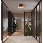 Sweden - Matt Brown 3 Light Flush with Amber Glass Sweden - Matt Brown 3 Light Flush with Amber Glass