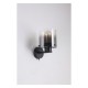 Searchlight-88912-1BK - Sweden - Matt Black Wall Lamp with Smoked Ombre Glass