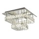 Searchlight-8952CC - Clover - Chrome LED Flush with Crystal