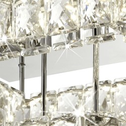 Clover - Chrome LED Flush with Crystal