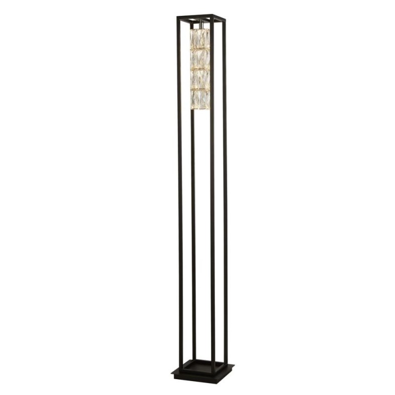 Searchlight-89563BK - Elevator - Black LED Floor Lamp with Crystal