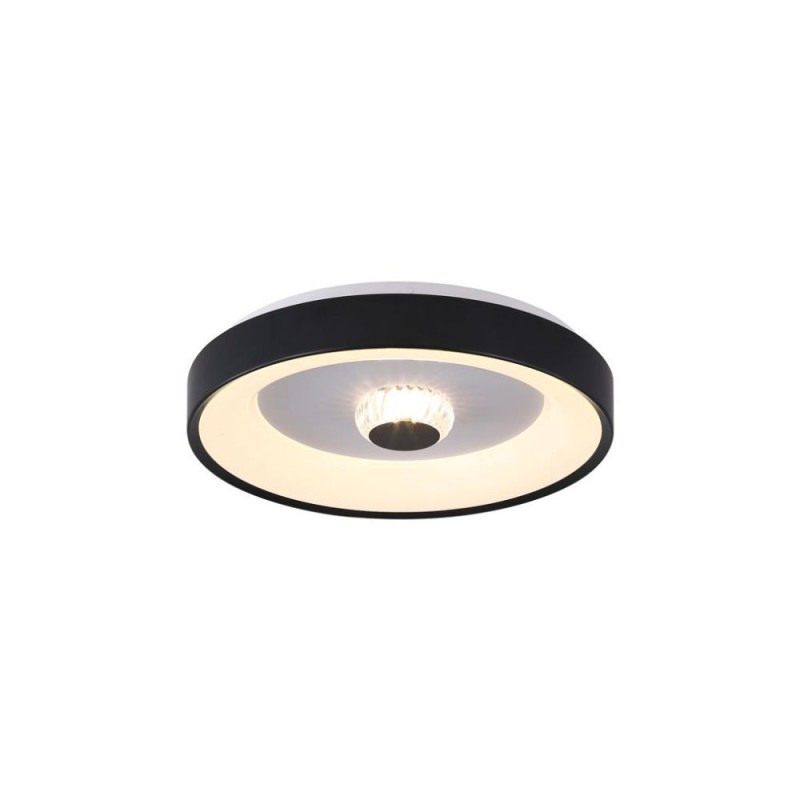 Searchlight-89735-38BK - Polka - Matt Black & White LED Flush