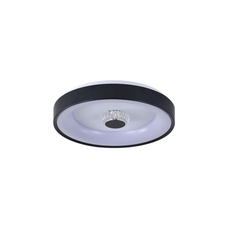 Searchlight-89735-38BK - Polka - Matt Black & White LED Flush